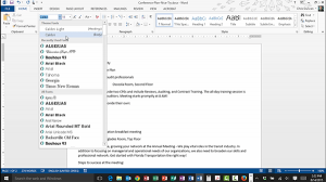 Changing fonts in Word