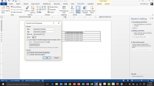 Adding Form Fields in Word 2013