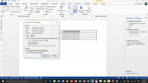 how to insert form fields in word 2016