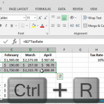 Fill Right and Fill Down with Excel