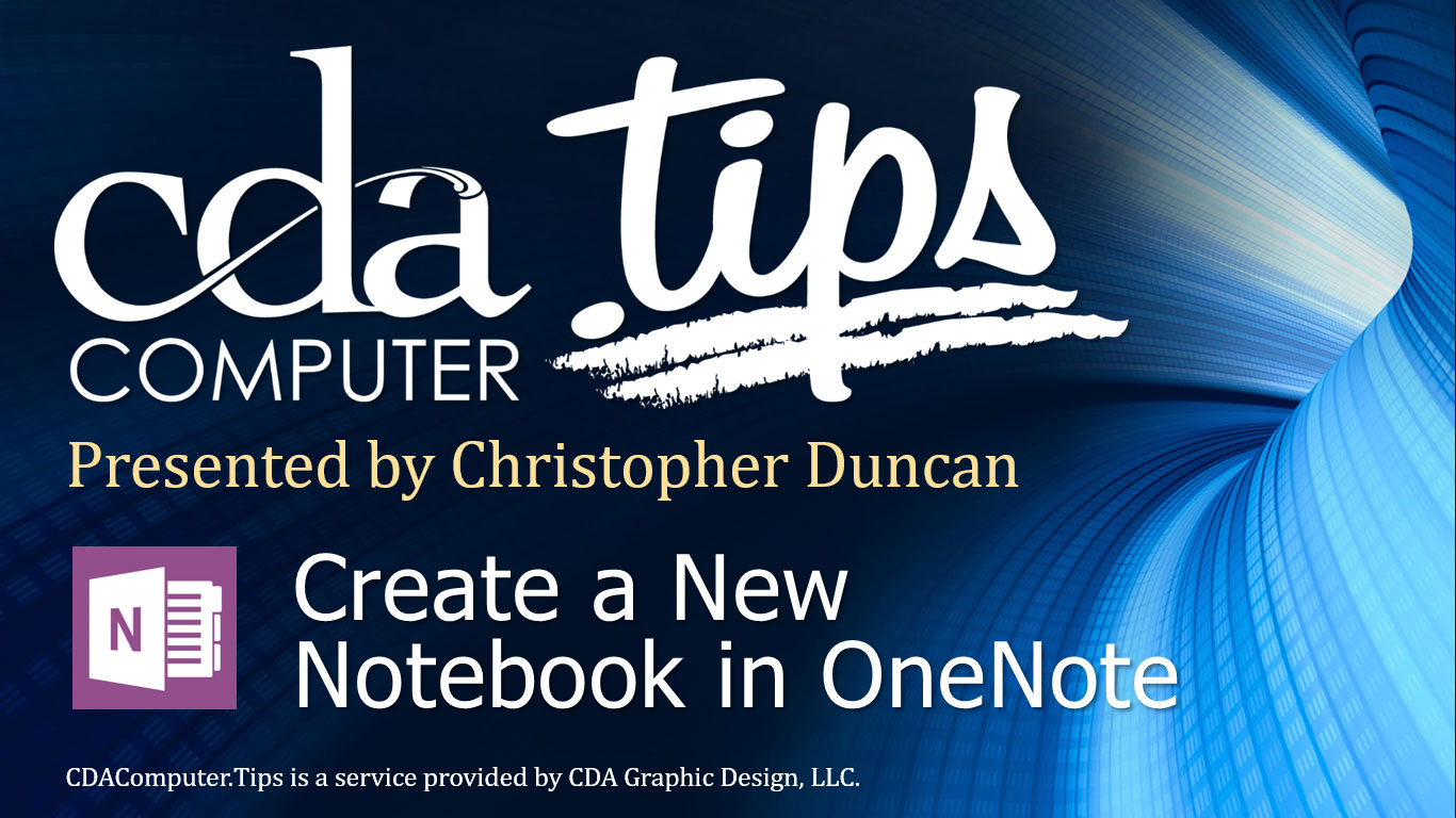 Create New Notebook with OneNote
