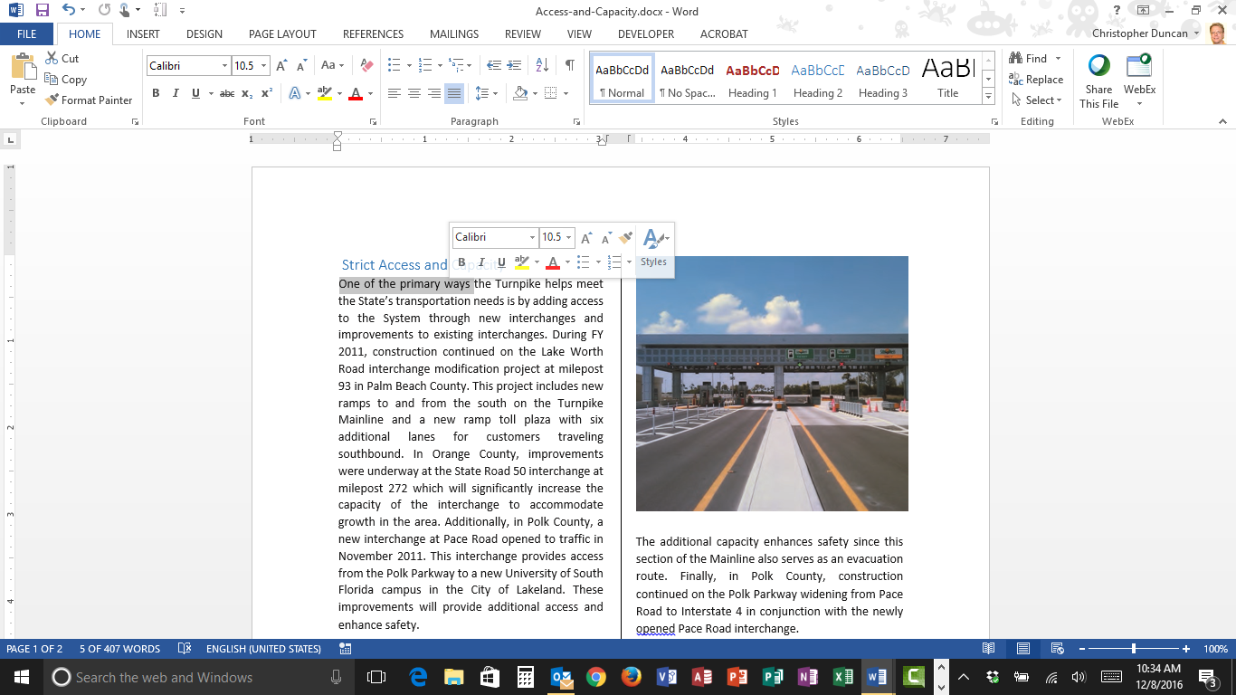 Turn Off the Mini Toolbar in Microsoft Word